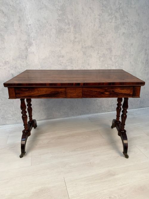 ANTIQUE ROSEWOOD LIBRARY TABLE C18401860 - ADDITIONAL PHOTO 14