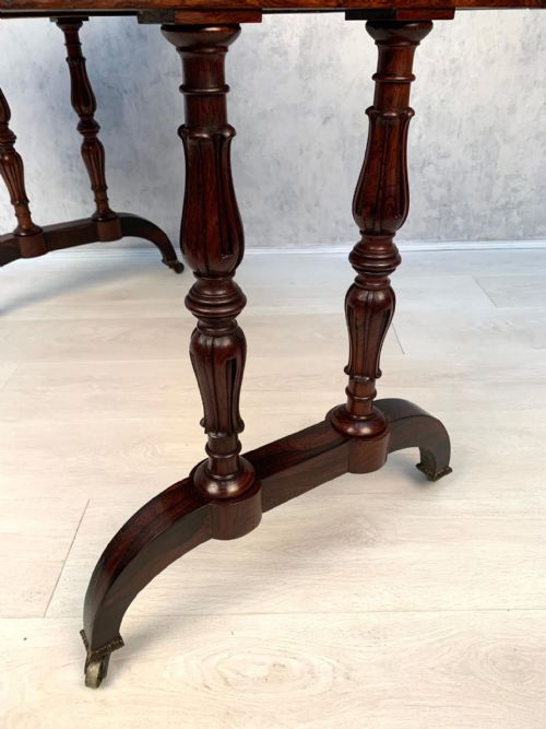 ANTIQUE ROSEWOOD LIBRARY TABLE C18401860 - ADDITIONAL PHOTO 16