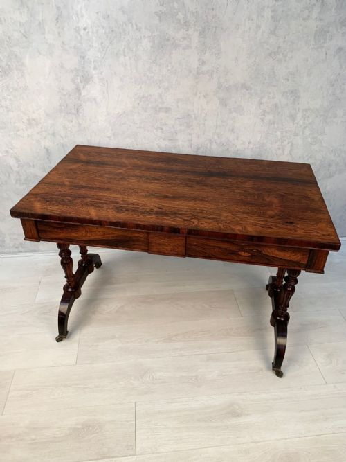 ANTIQUE ROSEWOOD LIBRARY TABLE C18401860 - ADDITIONAL PHOTO 17