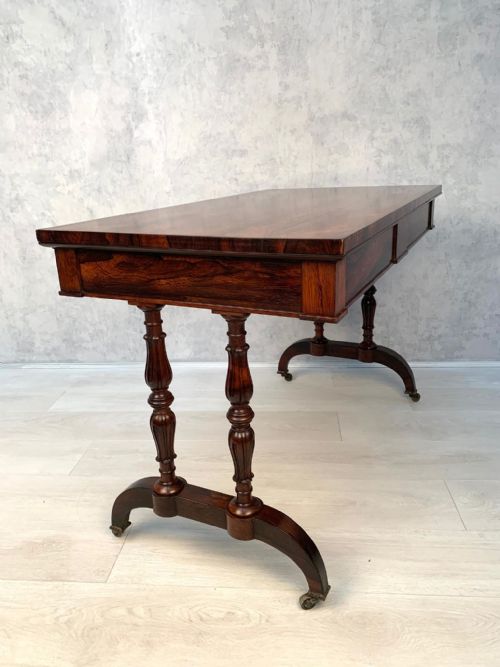 ANTIQUE ROSEWOOD LIBRARY TABLE C18401860 - ADDITIONAL PHOTO 19