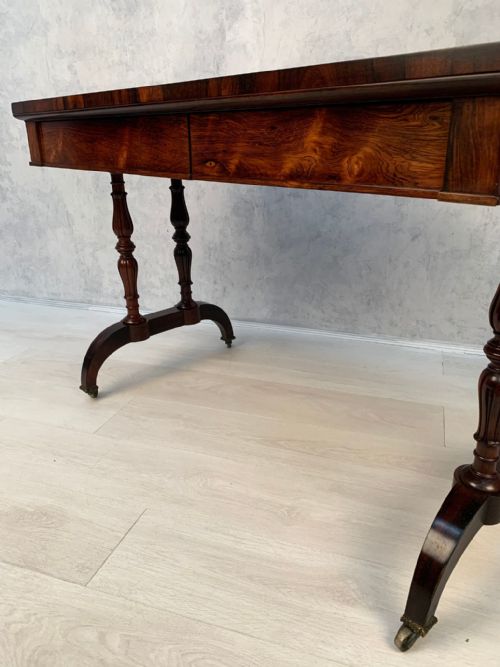 ANTIQUE ROSEWOOD LIBRARY TABLE C18401860 - ADDITIONAL PHOTO 22