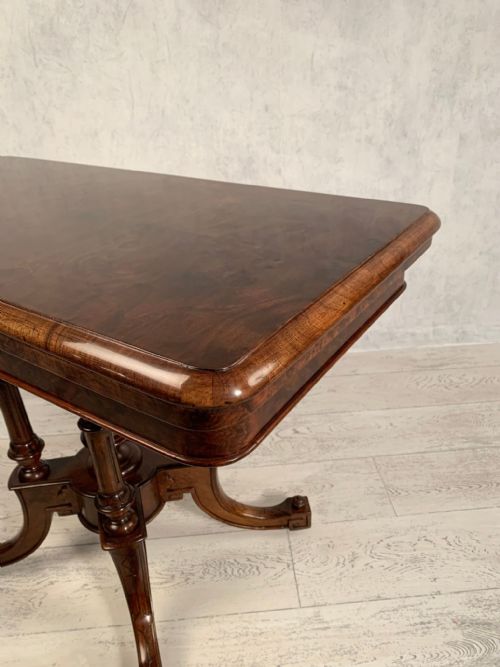 BEAUTIFUL VICTORIAN BURR WALNUT CARD TABLE - ADDITIONAL PHOTO 2