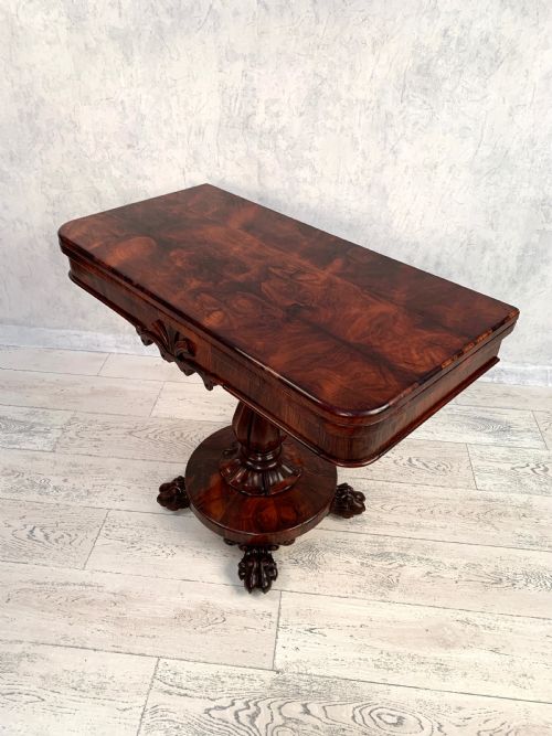 WILLIAM IV ROSEWOOD CARD TABLE - ADDITIONAL PHOTO 2