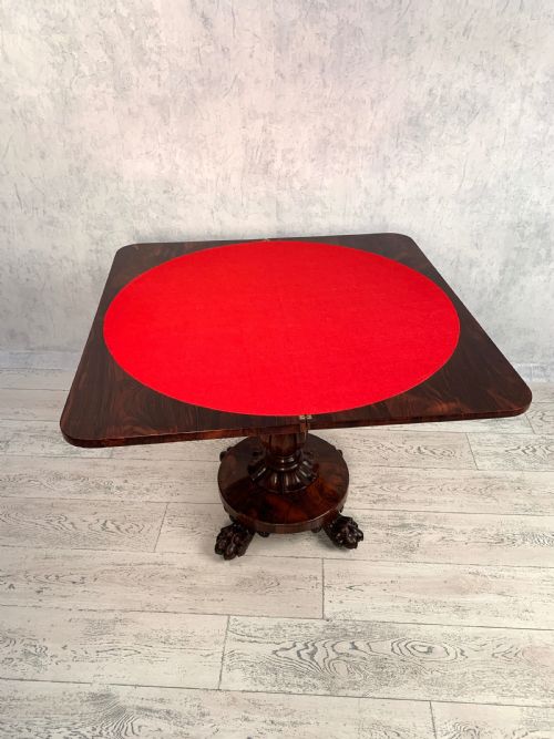 WILLIAM IV ROSEWOOD CARD TABLE - ADDITIONAL PHOTO 6
