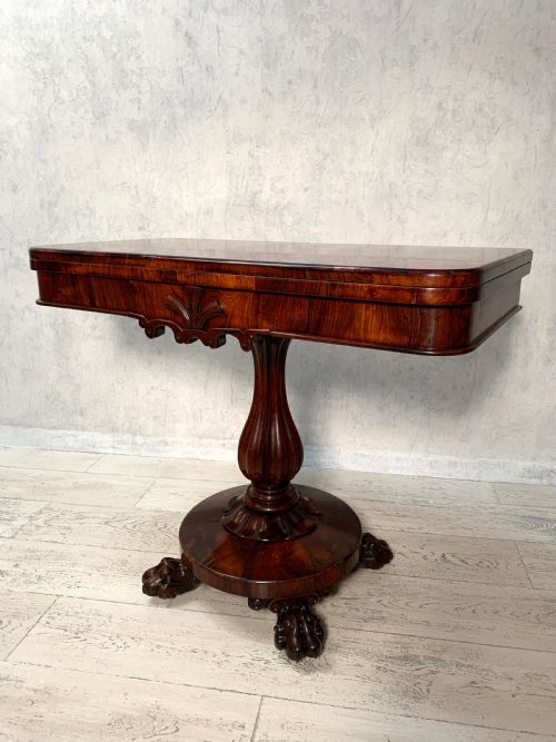 WILLIAM IV ROSEWOOD CARD TABLE - ADDITIONAL PHOTO 8