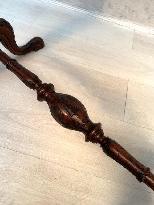 VICTORIAN BURR WALNUT CARVED OCCASIONALSIDE TABLE - ADDITIONAL PHOTO 5