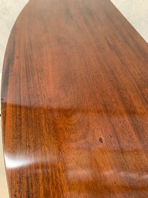 VICTORIAN MAHOGANY BOW FRONT CHEST OF DRAWERS - ADDITIONAL PHOTO 8