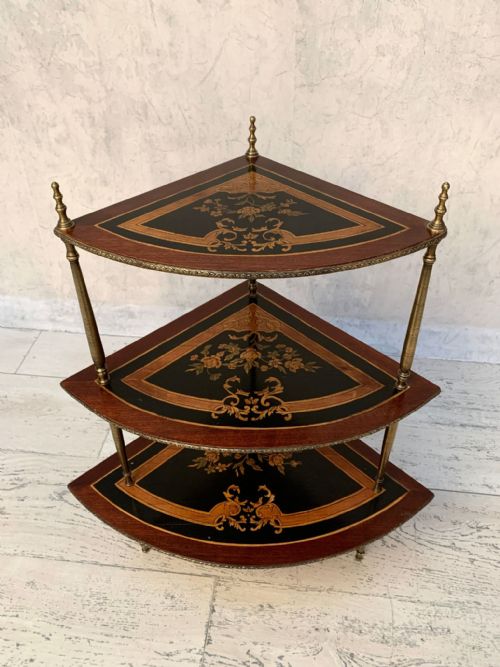 Pretty Three Tier Marquetry Table Top