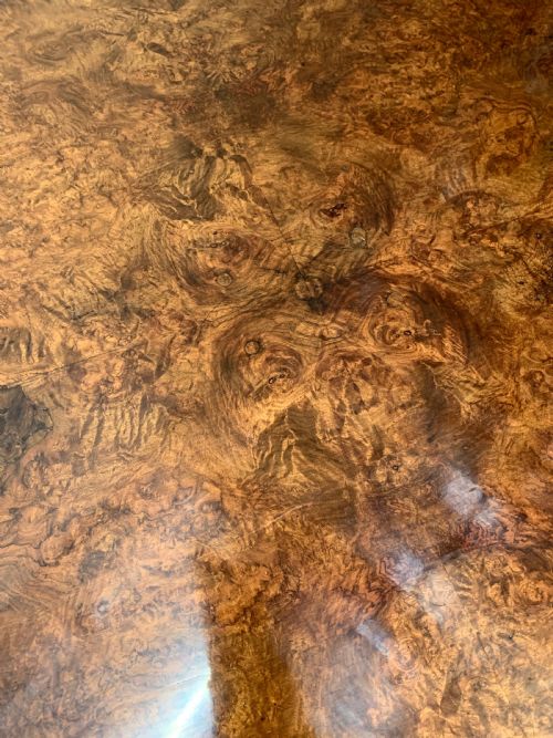 VICTORIAN BURR WALNUT OVAL COFFEE TABLE - ADDITIONAL PHOTO 2