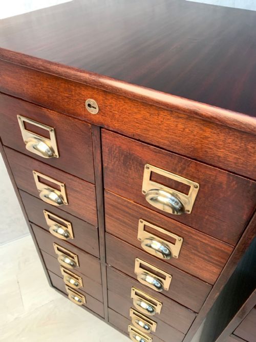 SET OF 2 BANKERS HABERDASHERY FILING CABINET DRAWERS - ADDITIONAL PHOTO 1