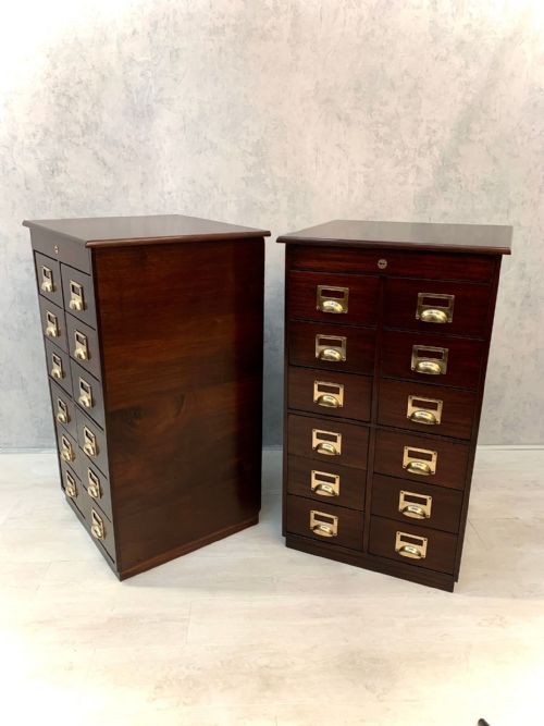 SET OF 2 BANKERS HABERDASHERY FILING CABINET DRAWERS - ADDITIONAL PHOTO 3