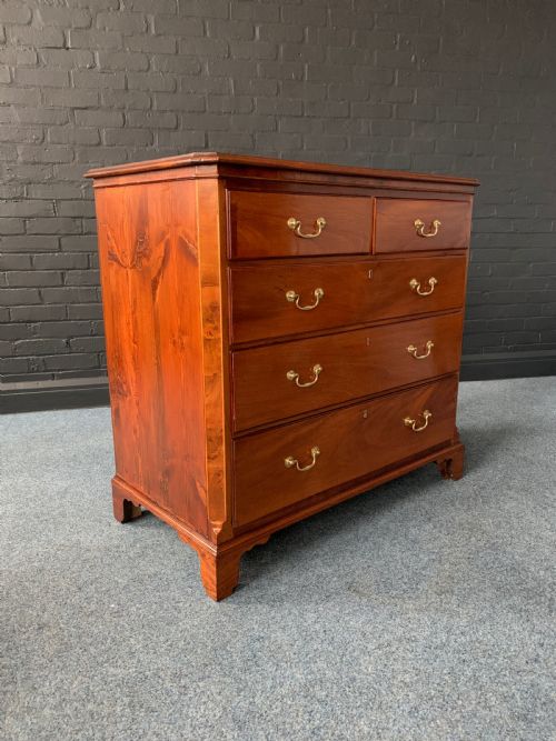 PRETTY GEORGE III MAHOGANY CHEST OF DRAWERS - ADDITIONAL PHOTO 29