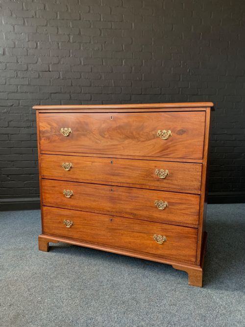 BEAUTIFUL MAHOGANY SECRETAIRE CHEST - ADDITIONAL PHOTO 1