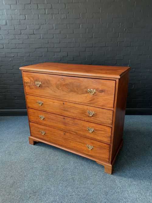 BEAUTIFUL MAHOGANY SECRETAIRE CHEST - ADDITIONAL PHOTO 2