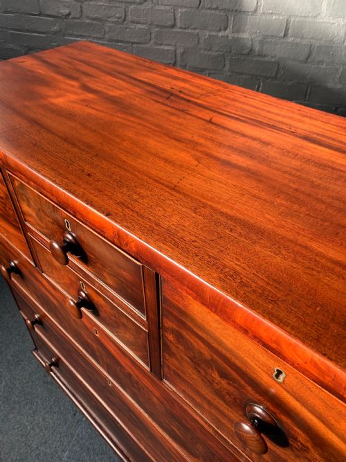 ANTIQUE MAHOGANY SCOTCH CHEST OF DRAWERS - ADDITIONAL PHOTO 2