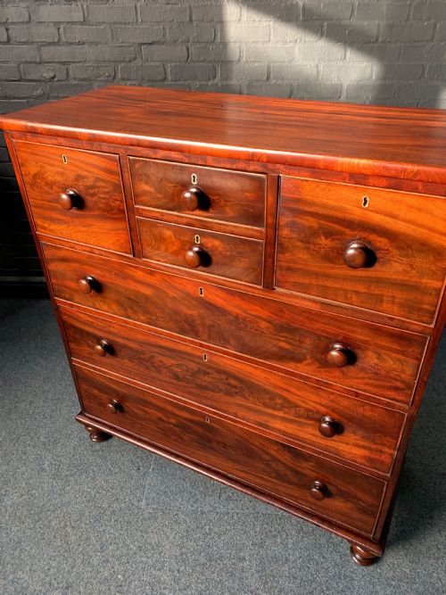 ANTIQUE MAHOGANY SCOTCH CHEST OF DRAWERS - ADDITIONAL PHOTO 4