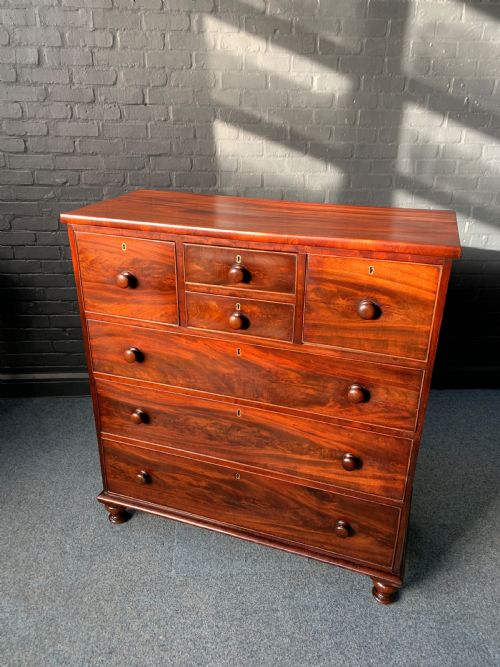 ANTIQUE MAHOGANY SCOTCH CHEST OF DRAWERS - ADDITIONAL PHOTO 7
