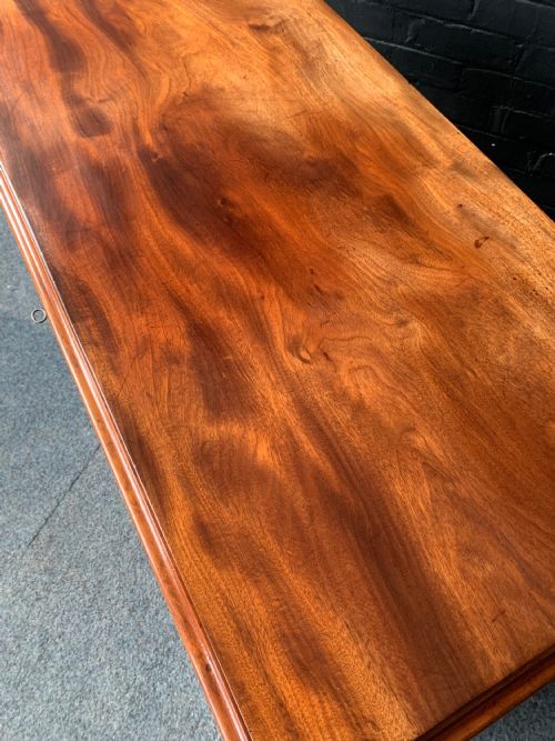 VICTORIAN MAHOGANY KNEEHOLE DESK - ADDITIONAL PHOTO 7