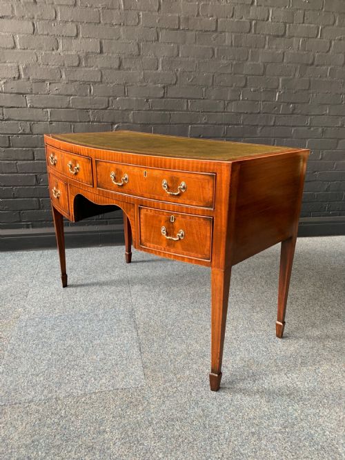 MAHOGANY BOW FRONTED DESK - ADDITIONAL PHOTO 2