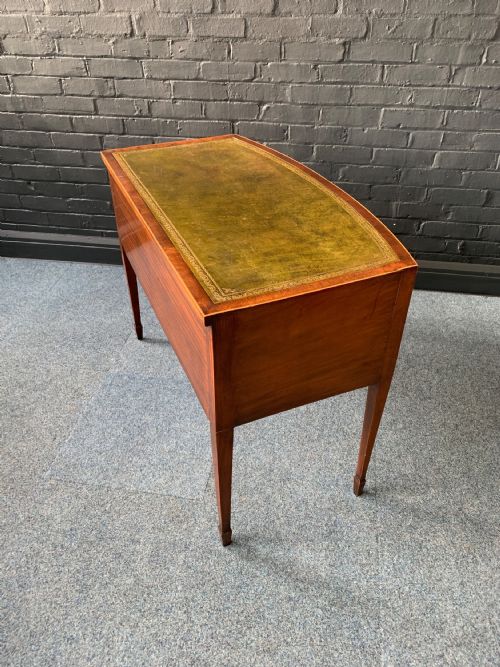 MAHOGANY BOW FRONTED DESK - ADDITIONAL PHOTO 9