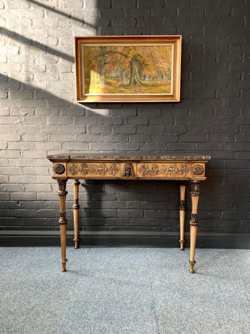 antique gilt wood console table - CATEGORY: ANTIQUE TABLES - DATED 19TH CENTURY