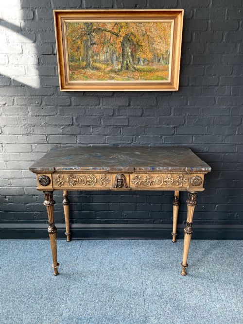 ANTIQUE GILT WOOD CONSOLE TABLE - ADDITIONAL PHOTO 2