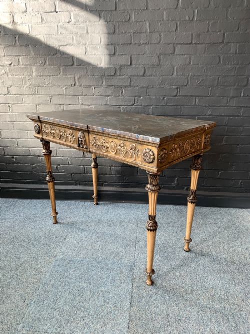 ANTIQUE GILT WOOD CONSOLE TABLE - ADDITIONAL PHOTO 4