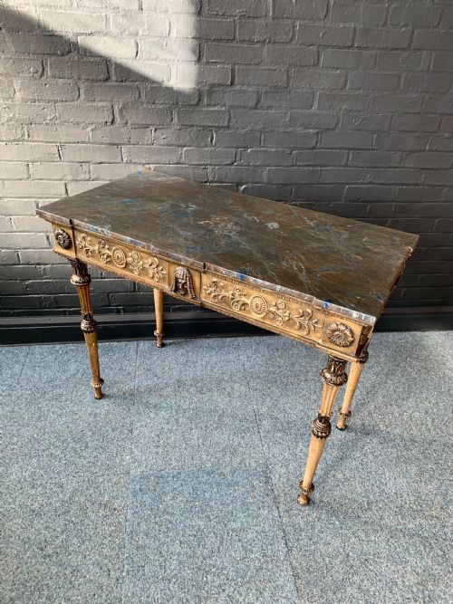 ANTIQUE GILT WOOD CONSOLE TABLE - ADDITIONAL PHOTO 5
