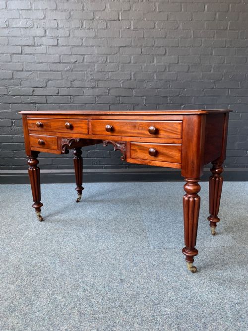 VICTORIAN MAHOGANY WRITING TABLE - ADDITIONAL PHOTO 6