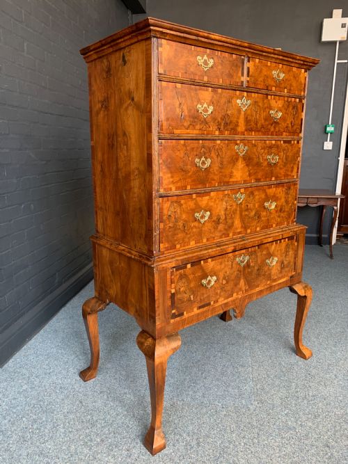 GEORGE I WALNUT CHEST ON STAND - ADDITIONAL PHOTO 2