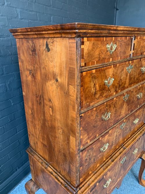 GEORGE I WALNUT CHEST ON STAND - ADDITIONAL PHOTO 5