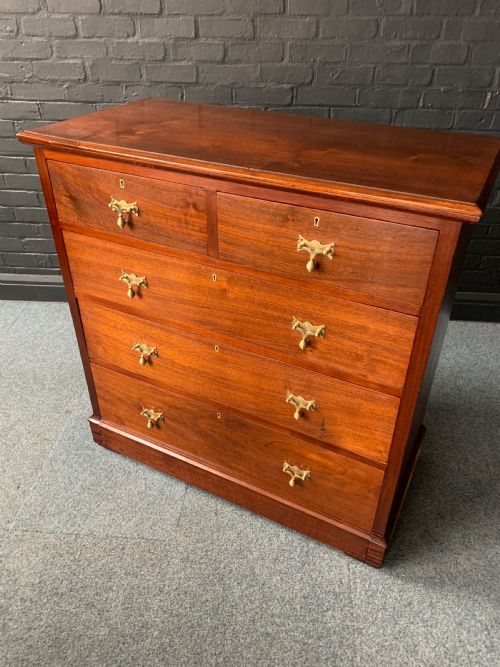 VICTORIAN MAHOGANY CHEST OF DRAWERS - ADDITIONAL PHOTO 12