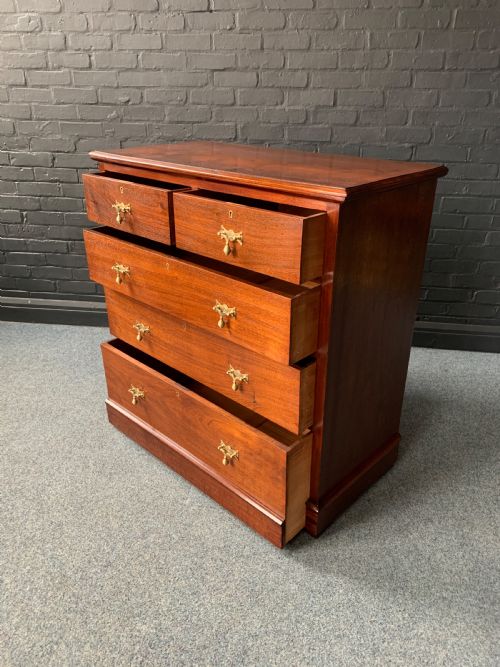 VICTORIAN MAHOGANY CHEST OF DRAWERS - ADDITIONAL PHOTO 16