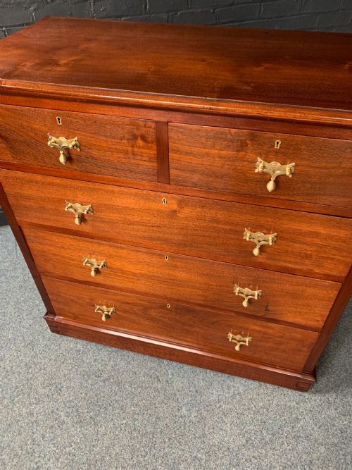 VICTORIAN MAHOGANY CHEST OF DRAWERS - ADDITIONAL PHOTO 19