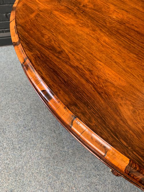 VICTORIAN ROSEWOOD OVAL TILT TOP CENTER TABLE - ADDITIONAL PHOTO 10