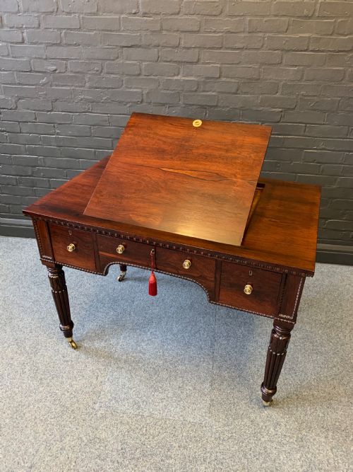 FINE QUALITY REGENCY ROSEWOOD DESK - ADDITIONAL PHOTO 2
