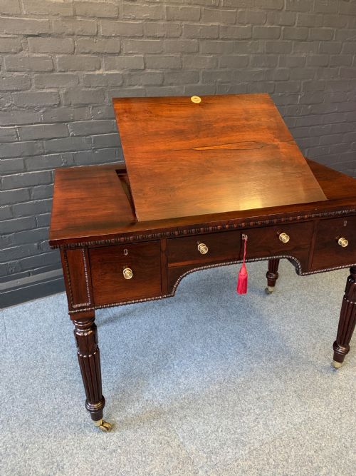 FINE QUALITY REGENCY ROSEWOOD DESK - ADDITIONAL PHOTO 4