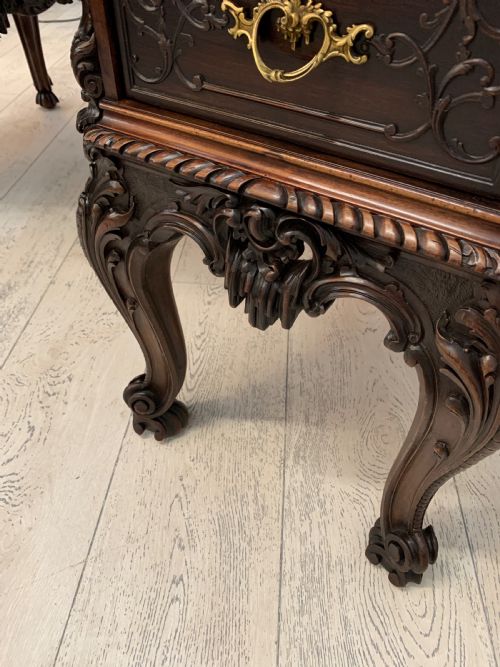 CHIPPENDALE STYLE EDWARDS ROBERTS PEDESTAL DESK - ADDITIONAL PHOTO 7