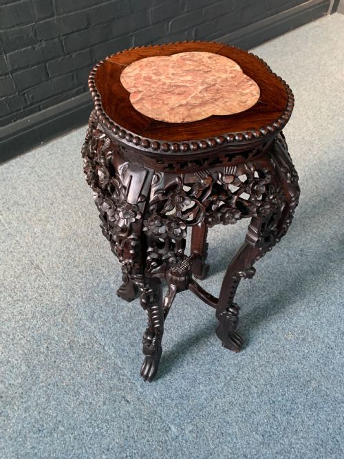 19TH CHINESE OCCASIONAL TABLEPLANT STAND - ADDITIONAL PHOTO 1