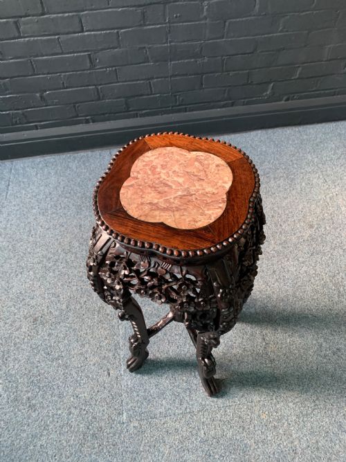 19TH CHINESE OCCASIONAL TABLEPLANT STAND - ADDITIONAL PHOTO 6