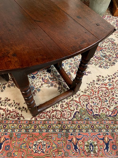 18TH CENTURY OAK DROP LEAF TABLE - ADDITIONAL PHOTO 3