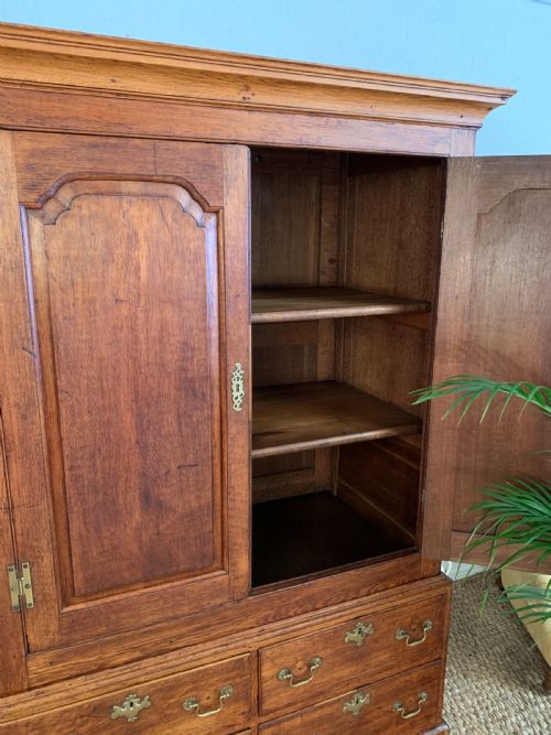 18TH CENTURY OAK LINEN PRESS - ADDITIONAL PHOTO 8
