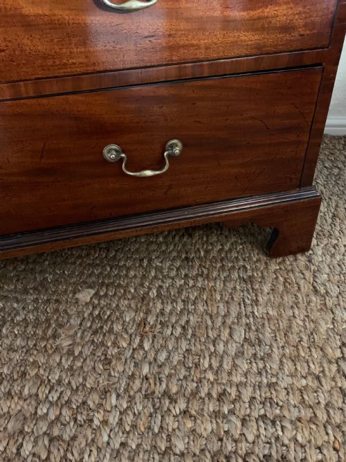 GEORGIAN MAHOGANY LINEN PRESS - ADDITIONAL PHOTO 7