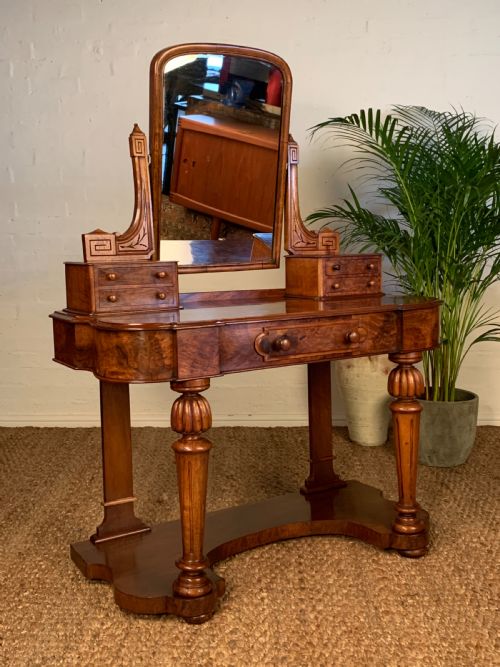 LATE VICTORIAN BURR WALNUT DRESSING TABLE - ADDITIONAL PHOTO 15