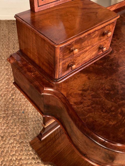 LATE VICTORIAN BURR WALNUT DRESSING TABLE - ADDITIONAL PHOTO 17