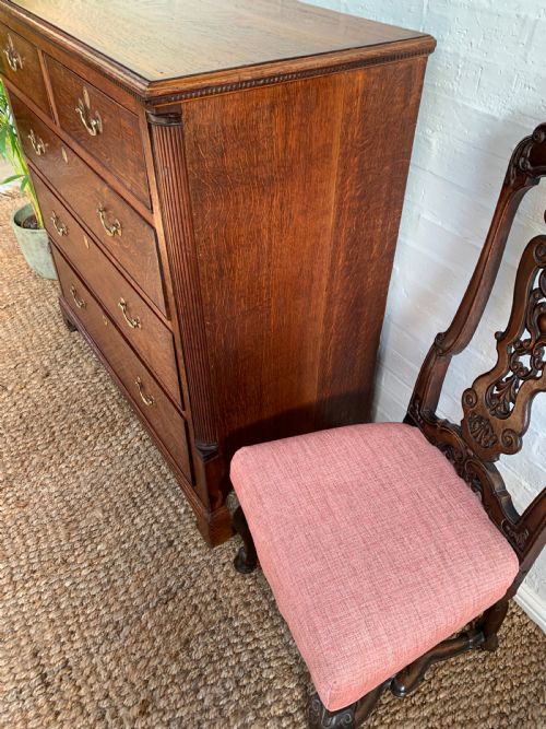 GEORGE III OAK CHEST OF DRAWERS - ADDITIONAL PHOTO 4