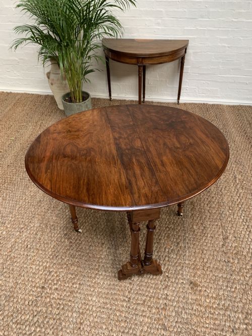 VICTORIAN WALNUT SUTHERLAND TABLE - ADDITIONAL PHOTO 4