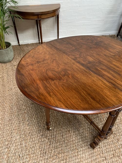 VICTORIAN WALNUT SUTHERLAND TABLE - ADDITIONAL PHOTO 5