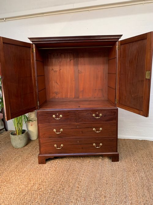 19TH CENTURY MAHOGANY LINEN PRESS - ADDITIONAL PHOTO 8