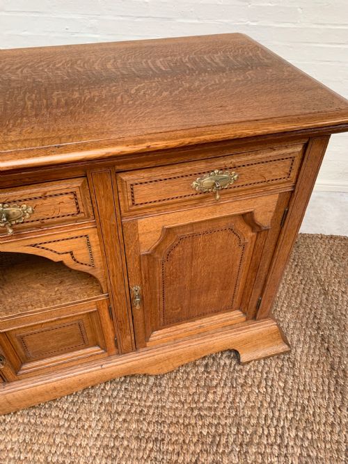 LARGE ANTIQUE 19TH OAK SIDEBOARD BUFFET - ADDITIONAL PHOTO 11